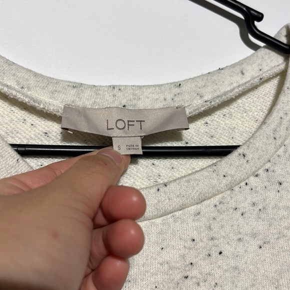 LOFT Gone Sailing Short Sleeve Grey Knit Top Size S - Picture 6 of 8